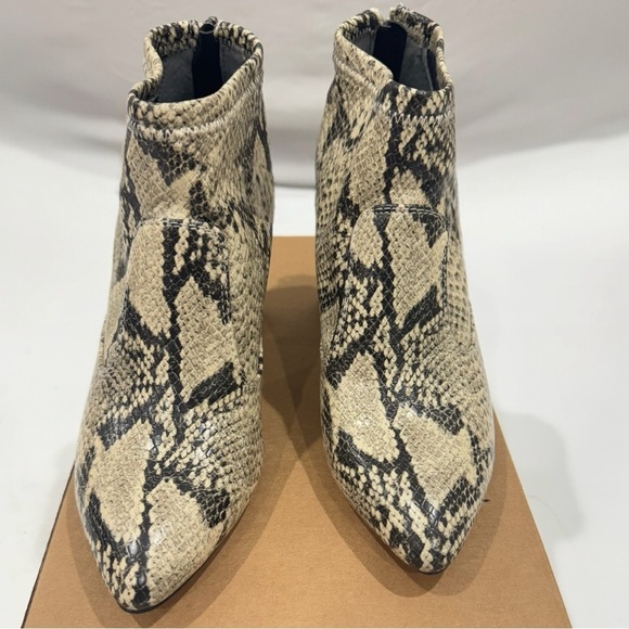 Franco Sarto Kortney Leather Snakeskin Print Block Heel Ankle Bootie Size 7.5 - Picture 2 of 12